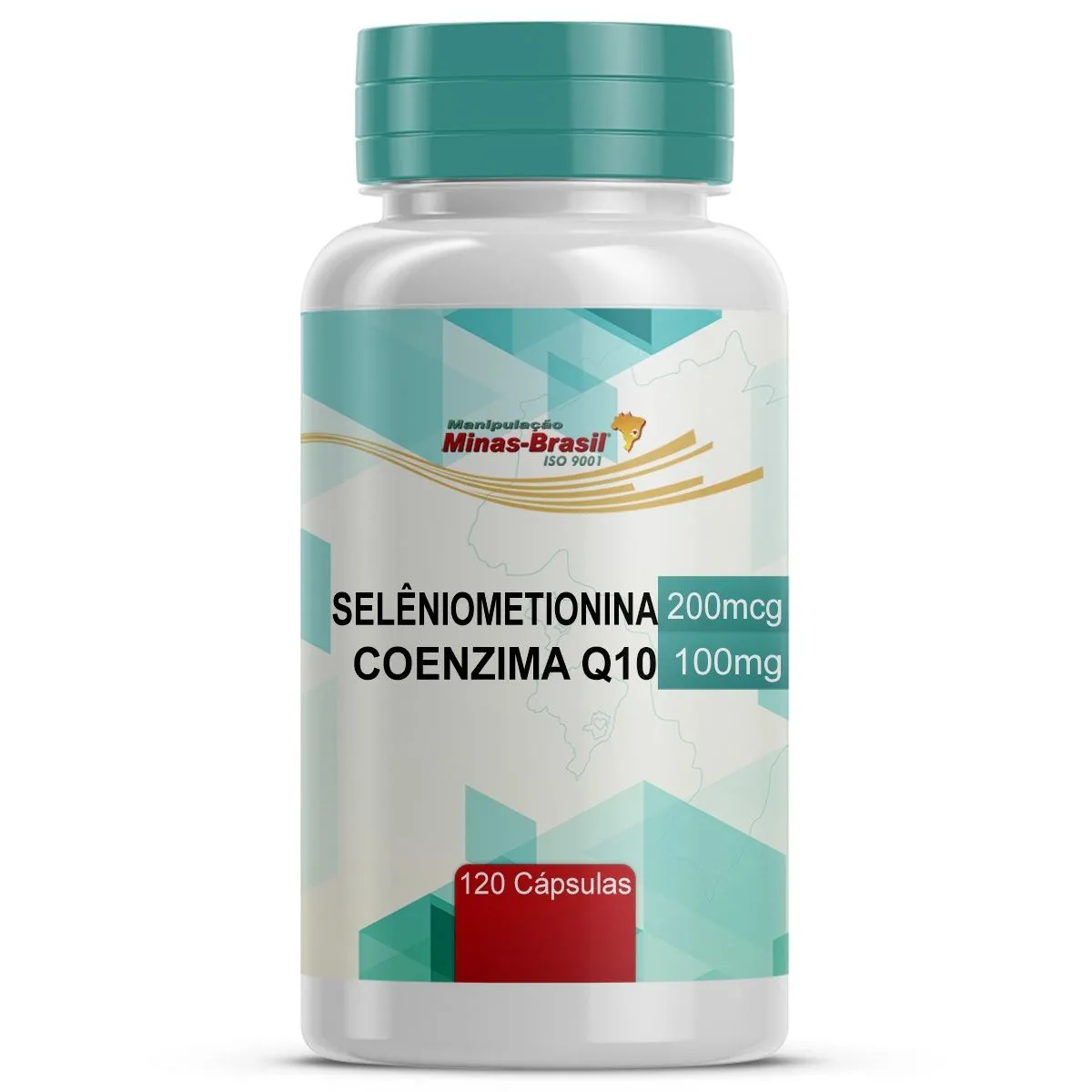 Selêniometionina 200Mcg + Coenzima Q10 100Mg Com 120 Cápsulas