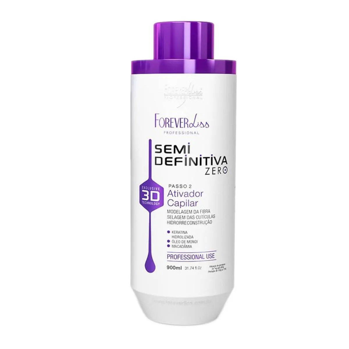 Semi Definitiva Zero Ativador Capilar 900Ml Forever Liss