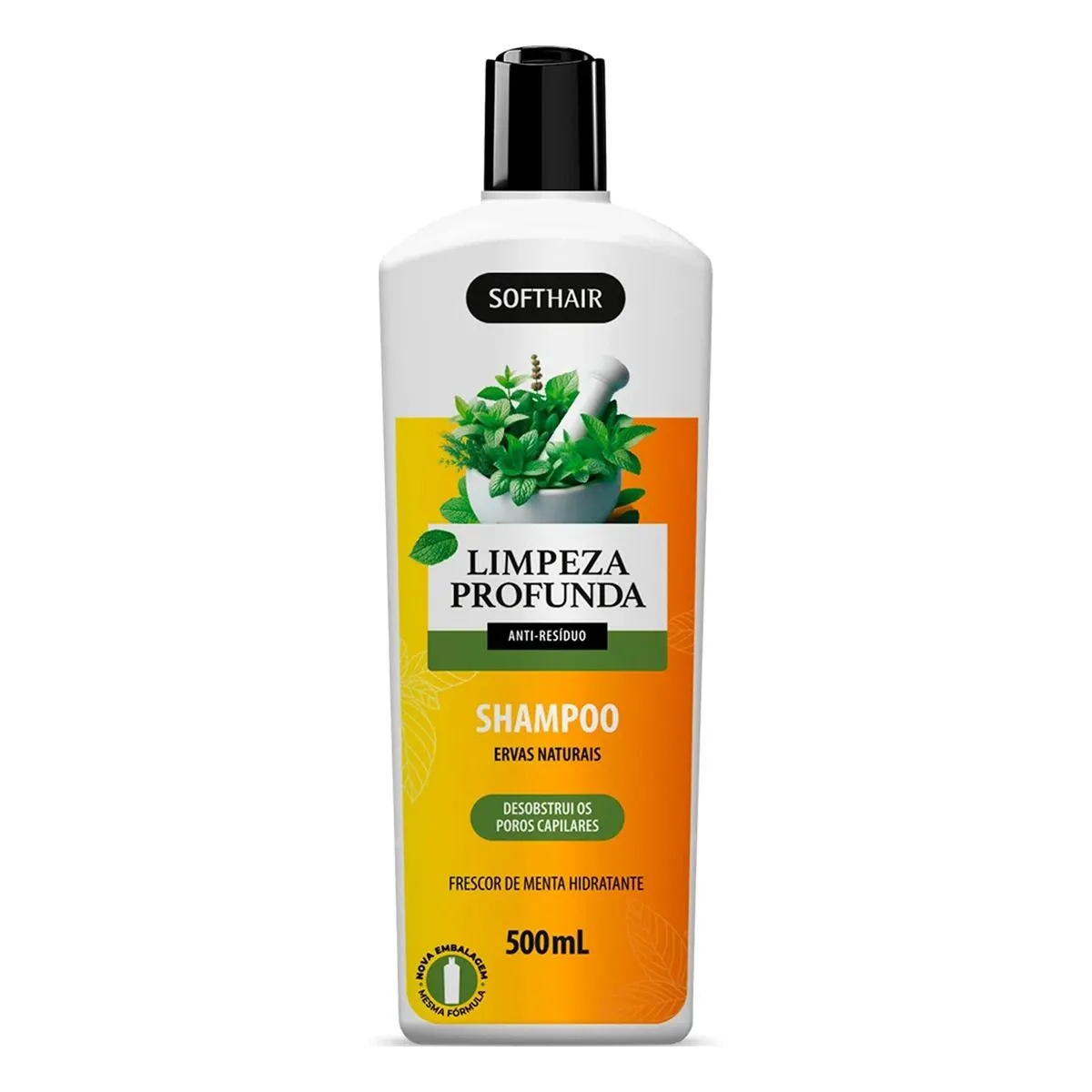 Shampoo Limpeza Profunda Ervas Naturais Soft Hair 500ml