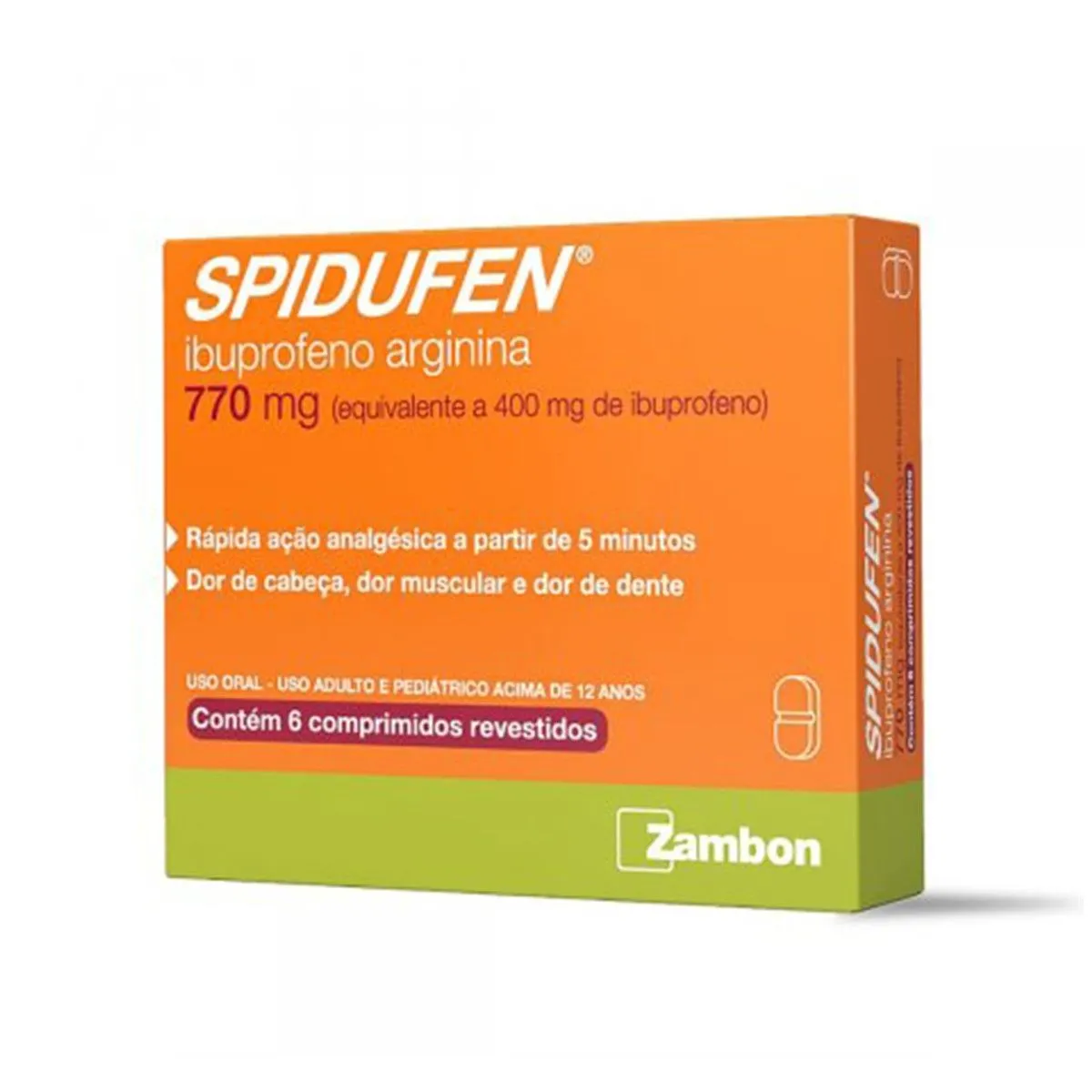 Spidufen 770mg Com 6 Comprimidos Zambon
