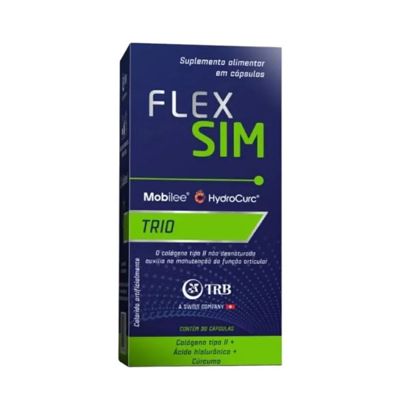 Suplemento Alimentar Flexsim Trio 30 Cápsulas