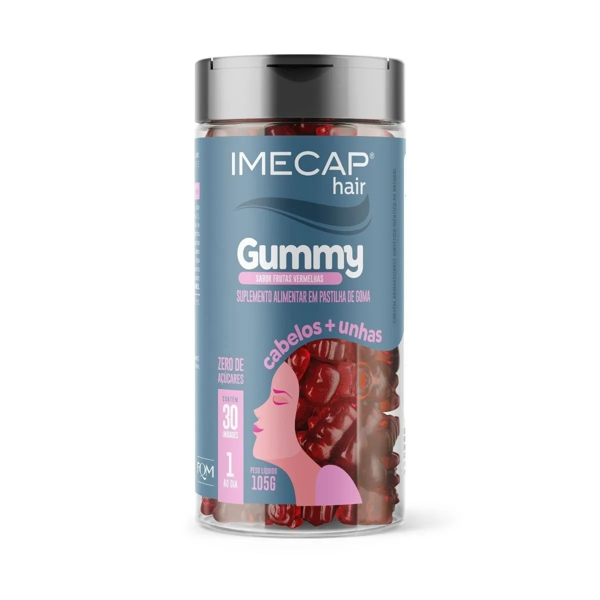 Suplemento Alimentar Imecap Hair Gummy Com 30 Gomas