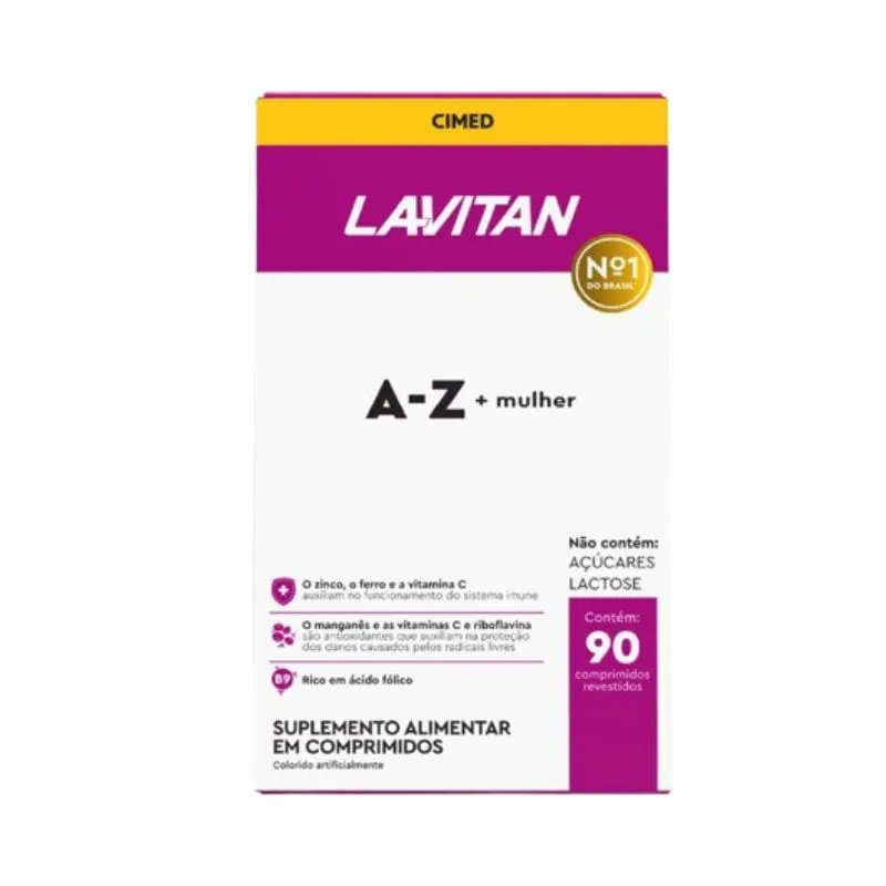 Suplemento Alimentar Lavitan Az Mulher 90 Comprimidos