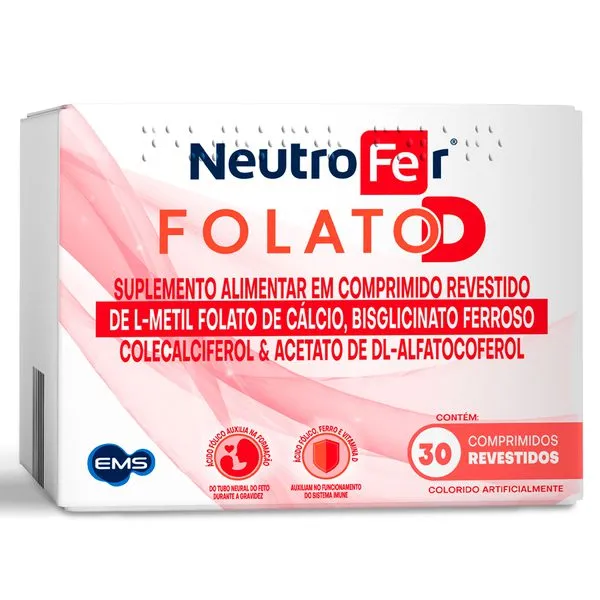 Suplemento Alimentar Neutrofer Folato D 30 Comprimidos
