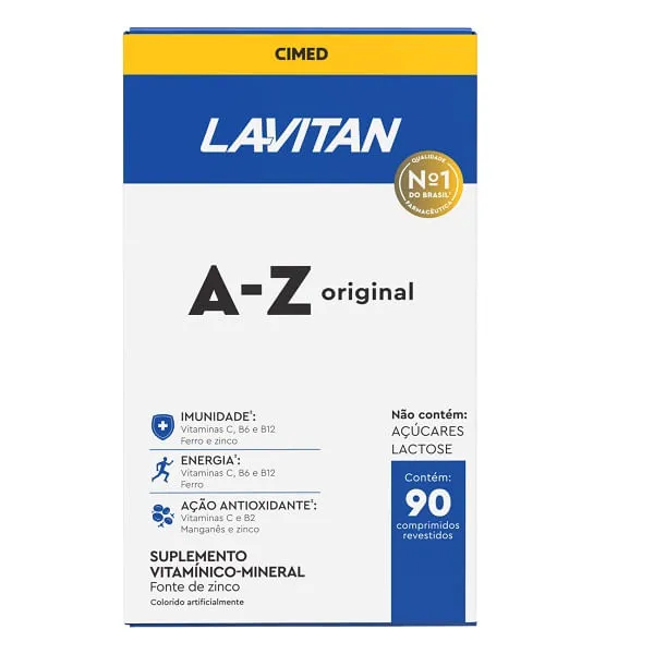 Suplemento Lavitan A-Z Original Caixa 90 Comprimidos Revestidos