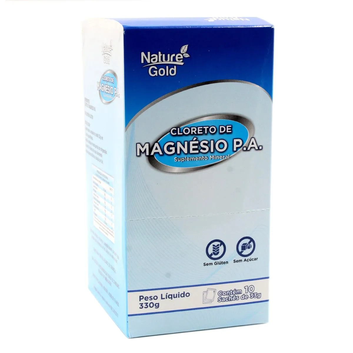 Suplemento Mineral Cloreto de Magnésio P.a Com 10 Sachês de 33G Nature Gold