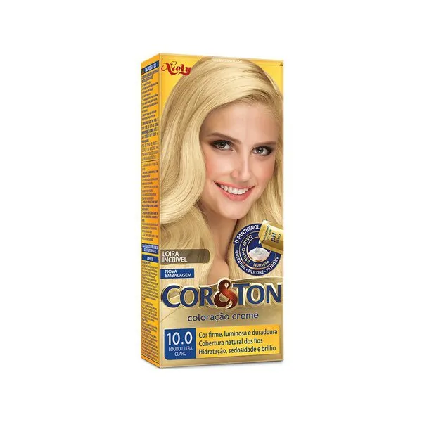 Tintura Cor&Ton Creme 50g 10 0 Louro Ultra Claro