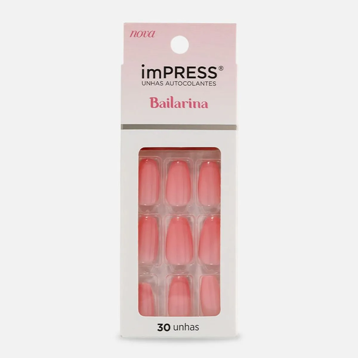 Unhas Autocolantes Impress Bailarina Cor Fancy Com 30 Unidades Kiss New York