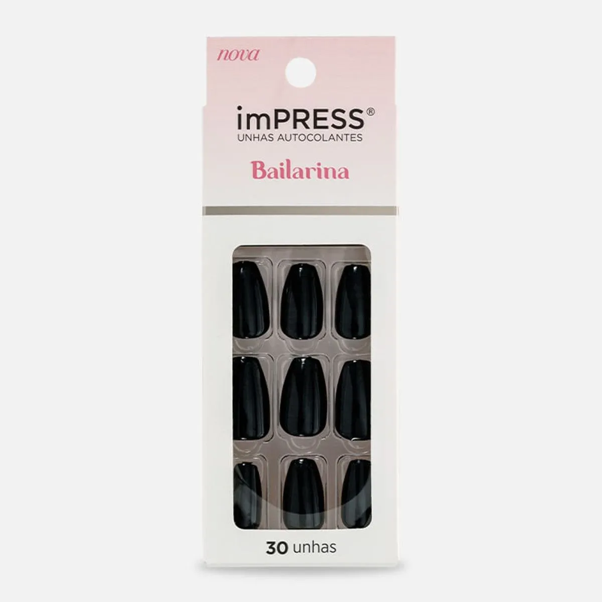 Unhas Autocolantes Impress Bailarina Cor Lacy Com 30 Unidades Kiss New York