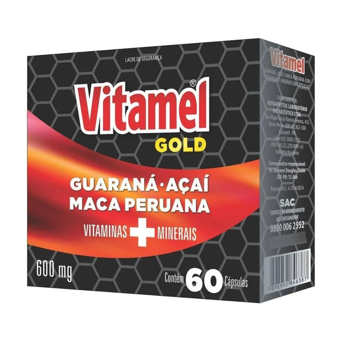 Vitamel Gold Com 60 Cápsulas