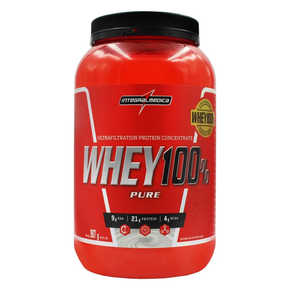 Whey 100% Pure Sabor Coco 907g IntegralMedica