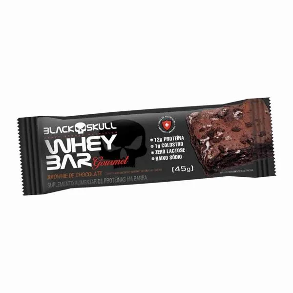 Whey Bar Gourmet Black Skull 45 g Brownie De Chocolate