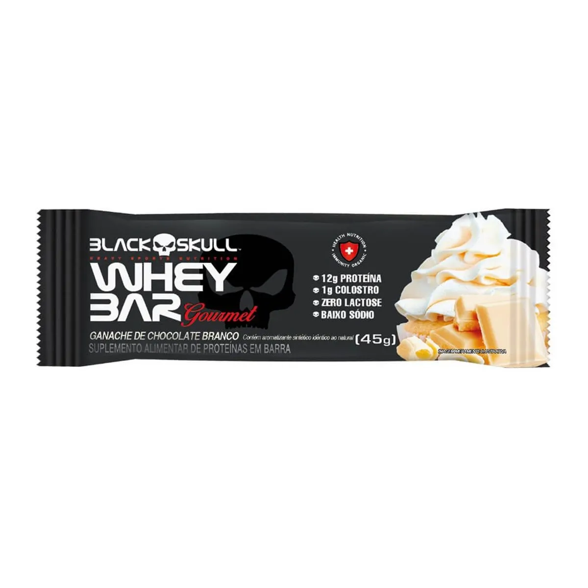 Whey Bar Gourmet Chocolate Branco Black Skull 45g