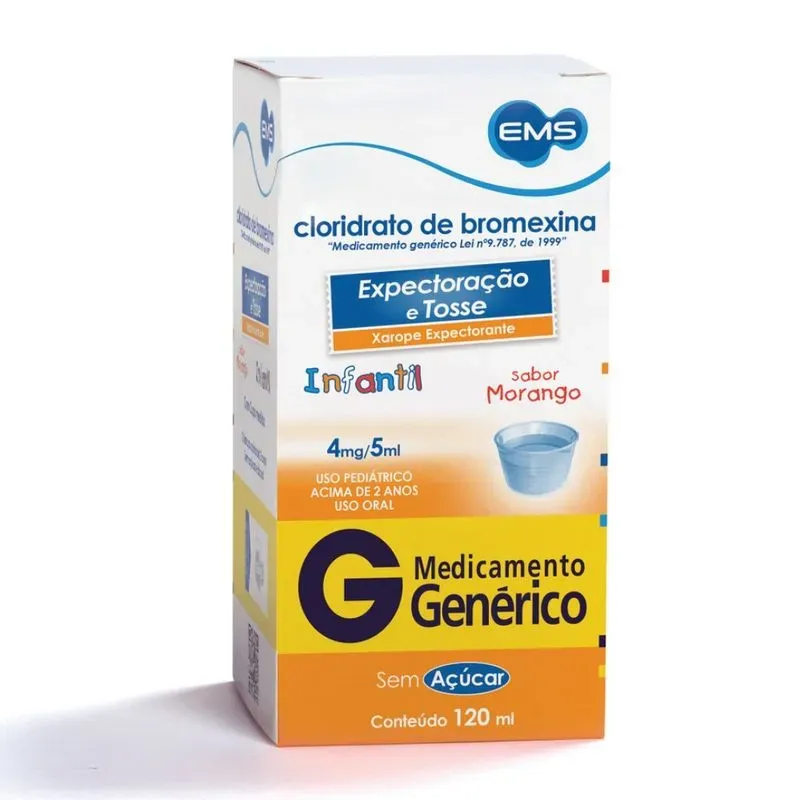 Xarope Bromexina Genérico EMS Infantil 120ml